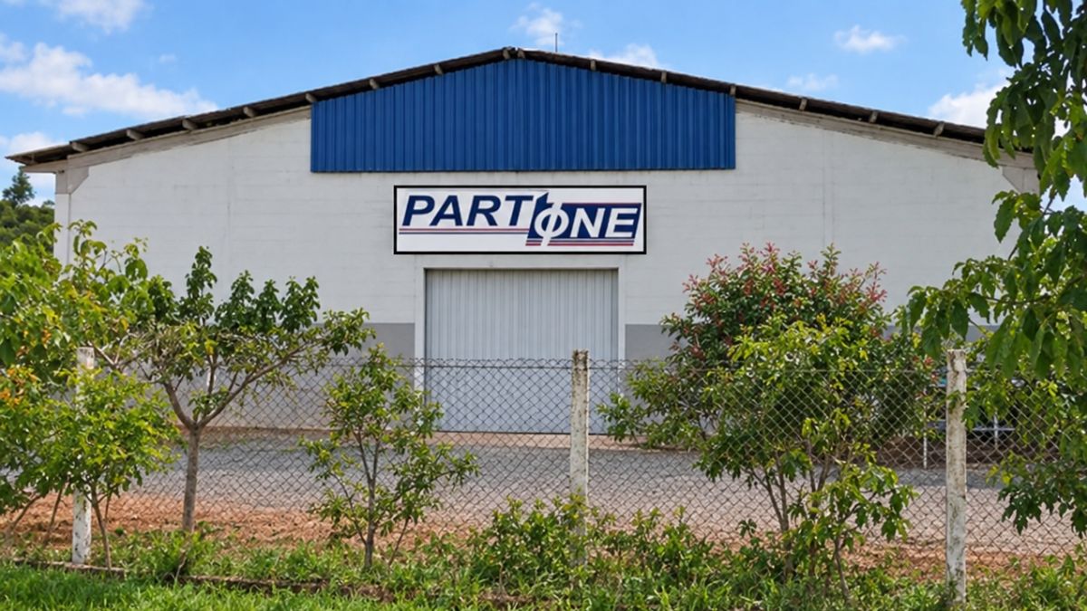 Fachada da fábrica da Partone